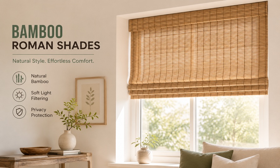 Bamboo Roman Shades: Cost, Styles & What to Know